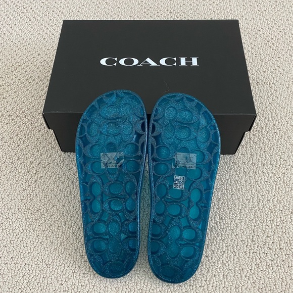 NEW Coach Waterproof Rubber Slides - Picture 4 of 10